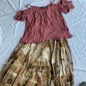 Boho skirt and blouse set or separate